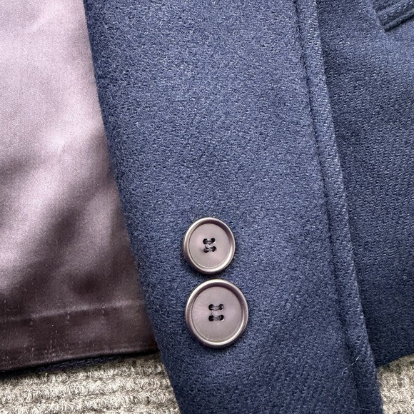 Vintage Pendleton Pea Coat Women's Size 12 Navy Virgin Wool Double Breasted USA - Picture 4 of 10